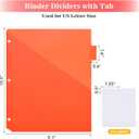 SUQJOY Binder Index Dividers with Tabs, 48 Count 3 Ring Binder Dividers with Pockets, 8 Tab Dividers for 3 Ring Binder, Plastic Sheet Protectors for US Letter Size, 8 Color Tab Dividers,6 Packs