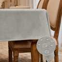 BALCONY & FALCON Rectangle Tablecloth Washable Wrinkle Resistant and Water Proof Table Cloth Decorative Linen Fabric Tablecloths for Dining Parties Kitchen Wedding and Outdoor Use (Beige, 57x118) (Beige-micro Fuzzy)