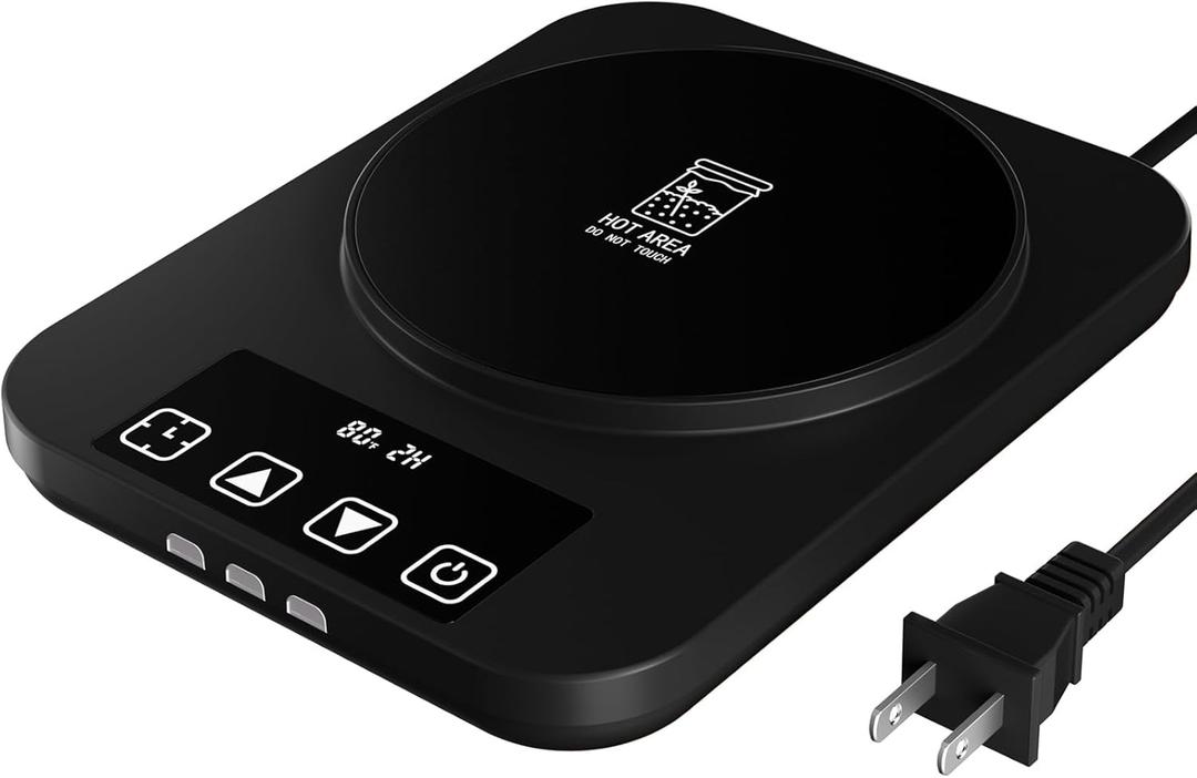 Sourdough Starter Warmer, Sourdough Heating Mat for Kitchen(70-100F), Auto Warming On/Off, 1-12Hour Timer, Precise Temperature Control, for Home Baking (Black)