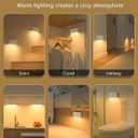 WILLED Rechargeable Night Lights, Warm White Motion Sensor Night Lights, Wireless Stair Lights Indoor for Stairway, Hallway, Kitchen, Closet, Cabinet, Bedroom, Kids' Room(8-Pack)