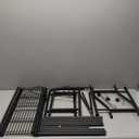 Over The Toilet Storage Metal 3 Tier Bathroom Organizer Shelf with Paper Holder Easy to Assemble & Space Saving (Black)
