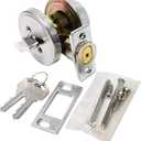 Valterra L32CS3108 1" Throw Single Cylinder Deadbolt View Pack, Silver