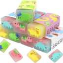 Dinosaur Pencil Erasers - 8 Pcs Cute Funny Rubber Erasers for Kid, Scented Erasers for Desk Pets Cool School Supplies Homework Rewards Prizes