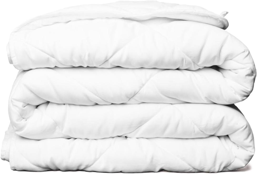 ViscoSoft Microfiber All Seasons Down Alternative Quilted Comforter - Cooling Breathable Premium Soft Reversible Microfiber Duvet Blanket, White, King/California King