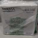 Mikasa Delray Bone China Pasta Bowls Set of 4, 9 Inch White Serving Bowls for Pasta, Salad, Soup, Lightweight and Durable Dinnerware