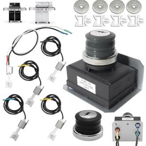1836-13 7629 Igniter Kit Replacement for Weber Genesis 300 Series Front-Control Grills, Starter Module for Weber Genesis E330 E310 S310 S330 7628 88826 66836 65946 Grill Parts, 4-Outlet Ignition