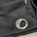 H.VERSAILTEX Blackout Curtains for Bedroom Thermal Insulated Room Darkening Living Room Curtains 54 Inch Long Grommet Privacy Protection Window Curtain Panels/ Drapes for Nursery, 2 Panels, Jet Black