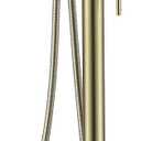 Taplong Brushed Gold Free Standing Tub Faucet Freestanding Bathtub Faucet with Handheld Sprayer, Floor Mount Tub Filler, Shower Tub Faucet Set Complete, Bathtub Faucet with Shower-51005BG