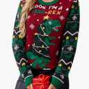Simier Fariry 2025 Women's Ugly Christmas Pullover Sweater Fall Winter Long Sleeve Knitwear Funny Cute Jumper Tops, S