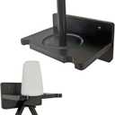 Pool Cue Stick Claw Holder Hold 2 Billiard Cues, Cone Chalk Holder with Ball Rack Wall Mount, Pool Stick Holder Storage Accessories (Black)