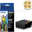 EPSON 822 DURABrite Ultra Ink High Capacity Black & Standard Color Cartridge Combo Pack (T822XL-BCS) Works with WorkForce Pro WF-3820,3823, 4820, 4830, 4833, 4834
