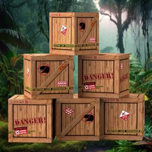 Dinosaur Party Decorations, 6 Pcs Dinosaur Theme Boxes for Dinosaur Birthday Party Supplies Baby Shower Decorations Dinosaur Party Table Centerpieces Backdrop Photo Props