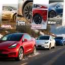 4Pcs Mud Flaps for Tesla Model Y 2025-2026 Accessories, No Drilling, Scratch-Resistant All Weather Protection,Thicker Version Mudflaps for Tesla New Model Y 2025 2026, Black