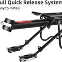 ROCKBROS Rear Bike Rack Bicycle Cargo Rack Full Quick Release Adjustable Bicycle Carrier Bike Luggage Rack for Back of Bike Aluminum Alloy 115 lbs Capacity Bike Accessories Black