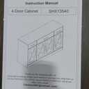 Shintenchi Sideboard Buffet Cabinet with Storage,53.4" Large Kitchen Buffet Storage Cabinet with 3 Drawers and 4 Doors,Wood Farmhouse Sideboard with Adjustable Shelf for Kitchen, Living Room,Brown