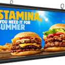 P6 Outdoor Full Color LED Scrolling Sign 40 x 18, Programmable Digital Display with WiFi & USB Control, High Brightness Waterproof LED Message Board for Storefront Business Advertising
