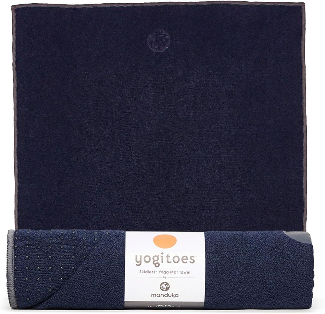 Yogitoes Yoga Hand Towel - Quick Drying Microfiber, Lightweight, Easy for Travel, Use in Hot Yoga, Vinyasa and Power, 16 Inch (40cm) (71" x 24", Midnight)