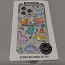 MOSNOVO Case for iPhone 16 Pro Max, [Buffertech 6.6ft Military-Grade Drop Protection] [Anti Peel Off Tech] Clear TPU Bumper Phone Case Cover Design - Dinosaur Land