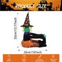 Halloween Decorations Witch Tree Topper,Black and Orange Tree Hanging Ornaments,Fall Curtain Tie and Wine Bottle Hugger, Plush Cute Dolls Festive Table Decor