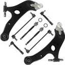 8PCS Suspension Control Arm Kit Fit for Toyota Sienna 2011-2020 | Front Lower Control Arms With Ball Joints, Sway Bar And Tie Rod End Links, K622035 K622036 EV801518 ES800997 ES800998