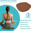 Big Ant Car Seat Cushion, Comfort Memory Foam Driver Seat Cushion Improve Driving View, Sciatica and Lower Back Pain Relief, Thick Seat Cushions for Car Home Office Chair, Wheelchair - Brown
