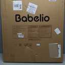 Babelio Baby Gate with Adjustable Cat Door,29-43" Auto Close Durable Pet door for Stairs,Doorways and House,Pressure Mounted,Easy Install,Effortless Walk Thru,White