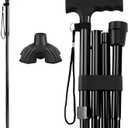 Walking Cane LIXIANG Cane for Man/Woman | Mobility & Daily Living Aids | 5-Level Height Adjustable Walking Stick | Comfortable Plastic T-Handle Portable Walking Stick Folding Cane