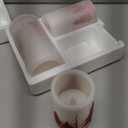 Eldnacele Christmas Flickering Flameless Candles with 6 Hour Timer, Red Christmas Tree Decal Battery Operated Real Wax LED Pillar Candles Home Tabletop Holiday Decor(3Pcs,34/5/6 Inches)