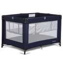 Dream On Me Zazzy Portable Playard with Bassinet - 360 Mesh Visibility, Quick Folding Travel Friendly Design, Carry Bag and Foldable Mattress Pad Included, Compact and Lightweight - Navy