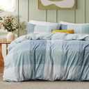 Bedsure Duvet Cover Queen Size - Reversible Buffalo Plaid Duvet Cover Set with Zipper Closure, 3 Pieces Blue Bedding Set with 8 Corner Ties and 2 Pillow Shams 20"x26" (Queen (90" x 90"), 02 - Blue (No Comforter))