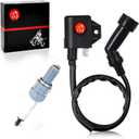 MOTO1988 Ignition Coil & Spark Plug For Arctic Cat 400 2003 2004 2005 2006 2007 3430-055 (NO-DVX 400)