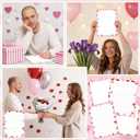 Happy Valentine's Day Letterhead Paper 48 Pcs Red Pink Love Heart Letter Writing Paper - Heart Valentines Day Paper Holiday Paper For Wedding Note Greeting Office Printing 8.5 x 11 Inch