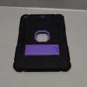 BMOUO Case for iPad 9th 8th 7th Generation (10.2 inch, 2021/2020/2019), Shockproof Protective iPad 10.2 Case with Built-in Stand/Pencil Holder, Black and Purple