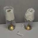 2 Pack Rechargeable Cordless Table Lamps 11.8 Inch Touch Battery Operated Gold Desk Lamps with 3 Color Dimmable for Bar Bedroom Living Room Dining