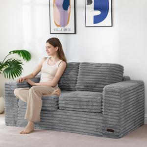 MAXYOYO Bean Bag Chair, Boneless Couch with Armrests, Pillows & Foam, Loveseat