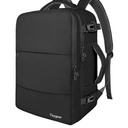 Taygeer Travel Backpack for Men Women, Carry On Backpack with USB Charging Port & Shoe Pouch, TSA 17.3inch Laptop Mochila Flight Approved, Nurse Bag Casual Daypack for Weekender Business Hiking,Black