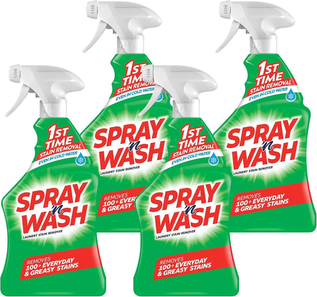 Spray 'n Wash Pre-Treat Laundry Stain Remover, 22 fl oz Bottle (Pack of 4)