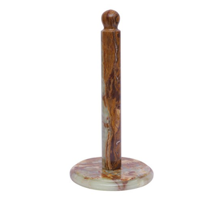 Marble Kitchen Paper Towel Rack Holder Handmade Paper Roll Holder with Stand