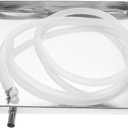 Totority Air Conditioner Drain Pan 16 Inch Stainless Steel Drip Tray with Drain Hose | Universal Condensate Collection for Indoor/Outdoor Ac Units | Leak Protection Solution