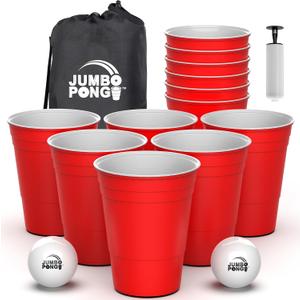 Giant Yard Pong Outdoor Games Yard Games Lawn, Beach, Camping, Tailgating or Backyard - Durable Giant Cups with Indoor/Outdoor Ball and Pump Included Giant Yard Pong Outdoor Games Yard Games Lawn, Beach, Camping, Tailgating or Backyard - Durable Giant Cups with Indoor/Outdoor Ball and Pump Included