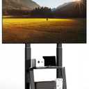 Mobile TV Cart Rolling TV Stand for 42 to 55 65 70 75 85 86 90 100 inch Television Heavy Duty Portable TV Stand on Wheels, Height Adjustment, Holds Up to 180 LBS, Vesa 200200-900600mm