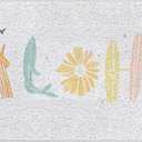 Summer Beach Door Mat, Aloha Tropical Coastal Doormat Outdoor Indoor Entrance Porch, Beach Outdoor Mat, Summer Ocean Beachy Welcome Mats for Front Door, 17x30 Inch