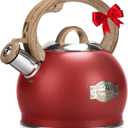 Hauce Radio Tea Kettle for Stovetop, 2.1 Quart Loud Whistle Stovetop Teapots,Food Grade Stainless Steel Tea kettles for Stove Top with Anti-hot Ergonomic Handle,Suitable for All Heat Sources