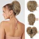 BOGSEA Claw Clip Ponytail Hair Extension - 8 Inch Short Ponytail DIY Bendable Wires Hair Piece for Women Synthetic Fake Ponytail Daily Use -Honey Blonde