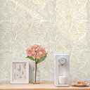 Heroad Peel and Stick Wallpaper Contact Paper Beige Modern Striped Wallpaper Boho Removable Self Adhesive Stick on Wall Paper for Bathroom Waterproof 17.3"x78.7"