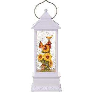 Spring Decorative Candle Water Lantern with Sunflowers, Bird and Butterfly, Battery Operated with Timer or USB - 11'' Garden Scene Lighted Water Lantern with Bird, White and Yellow Spring Decorative Candle Water Lantern with Sunflowers, Bird and Butterfly, Battery Operated with Timer or USB - 11'' Garden Scene Lighted Water Lantern with Bird, White and Yellow