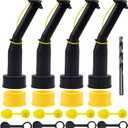 Gas Can Spout Replacement Universal Kit Leakproof Angle Nozzles Gasket Filter Screen Vent Cap Drill Bit for Old Style Gas Can Compatible with Midwest Blitz Gott Rubbermaind Essence Scepter (4black)