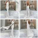 Women Satin One Shoulder Maxi Dress with Long Scarf Y2k Backless Long Prom Formal Evening Dresses (White, S)