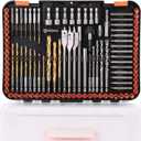 HORUSDY Impact Drill Bit Set, 112-Pieces 1/4" Hex Shank Impact Driver Bits and Screwdriver Bits Set for Screw Driving and Wood Metal Cement Drilling Screwdriver Bits Set with Storage Case