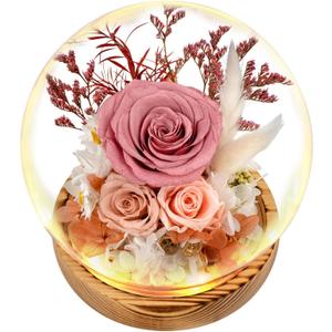 Flowers, Roses, Gift - Fresh Flowers Bouquet & Preserved Flowers Roses for Home Decor - Flowers for Delivery to Show Love - Ideal Flowers Birthday Gift for Women, Unique for Mother's Day & Christmas (Pink)